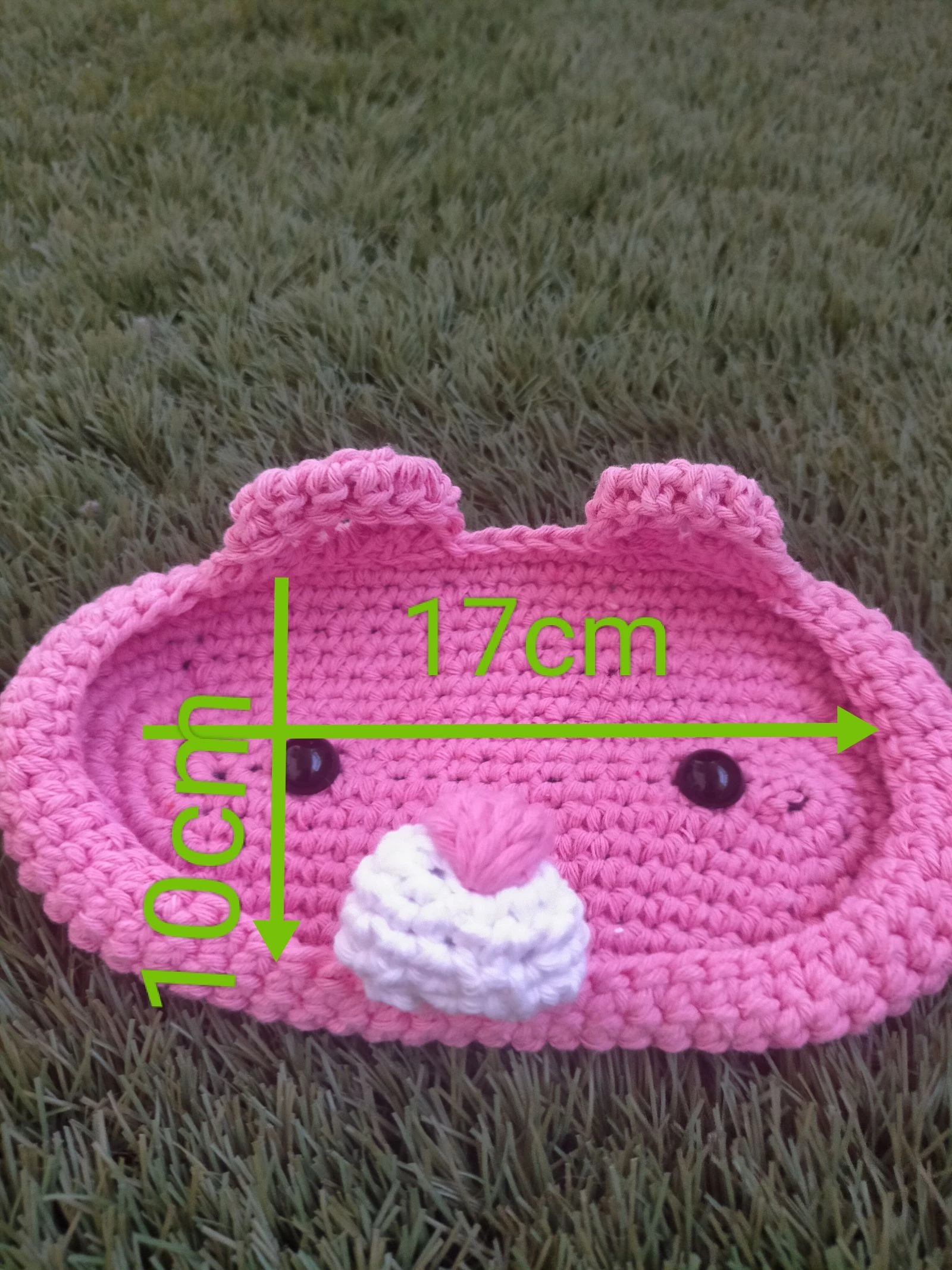 Étui à lunettes en crochet fait à la main en forme d'ours rose mignon – photo 5